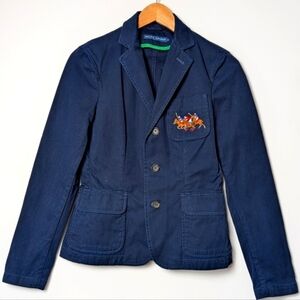Vintage RALPH LAUREN Equestrian Blazer Blue Label Horse Embroidery Polo 4